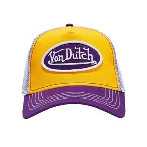 Von Dutch Yellow and Purple Trucker Hat